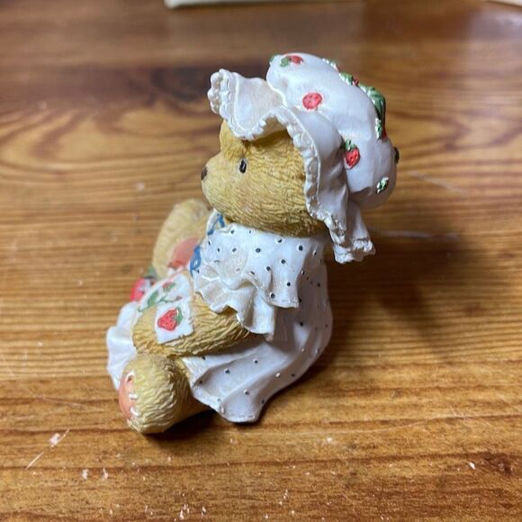 Cherished Teddies Jenna You’re Berry Special to Me Girl Sewing Strawberries - Picture 5 of 8